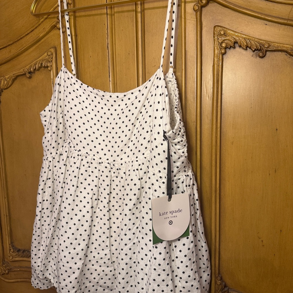 Kate Spade Iconic Black and White Polka Dot Camisole - Picture 3 of 8